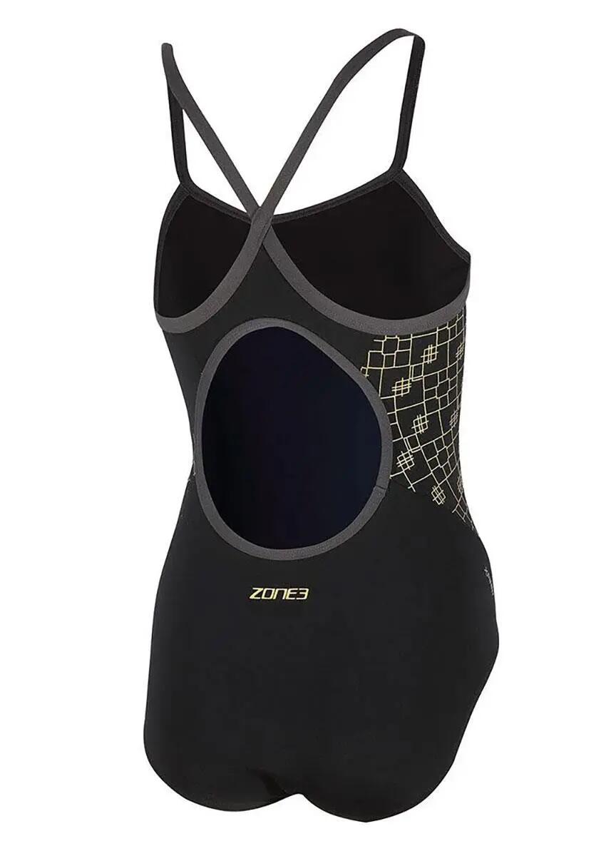 Costume da bagno Zone3 Iconic Bound Back - Nero / Oro - Taglia 28 2/7