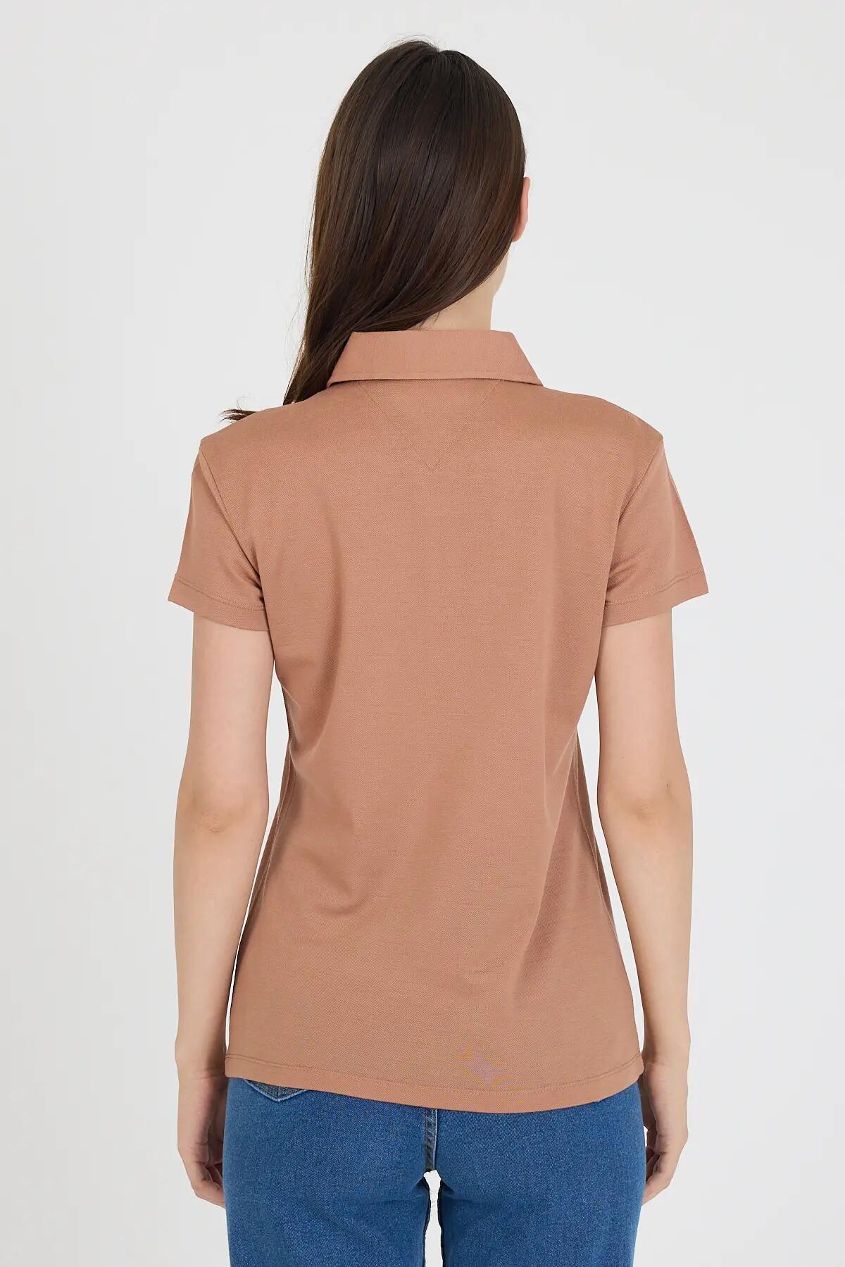 Polo koszulka z 100% wełny merino (170 g/m² - Piqué)) L, Brązowy 7/7