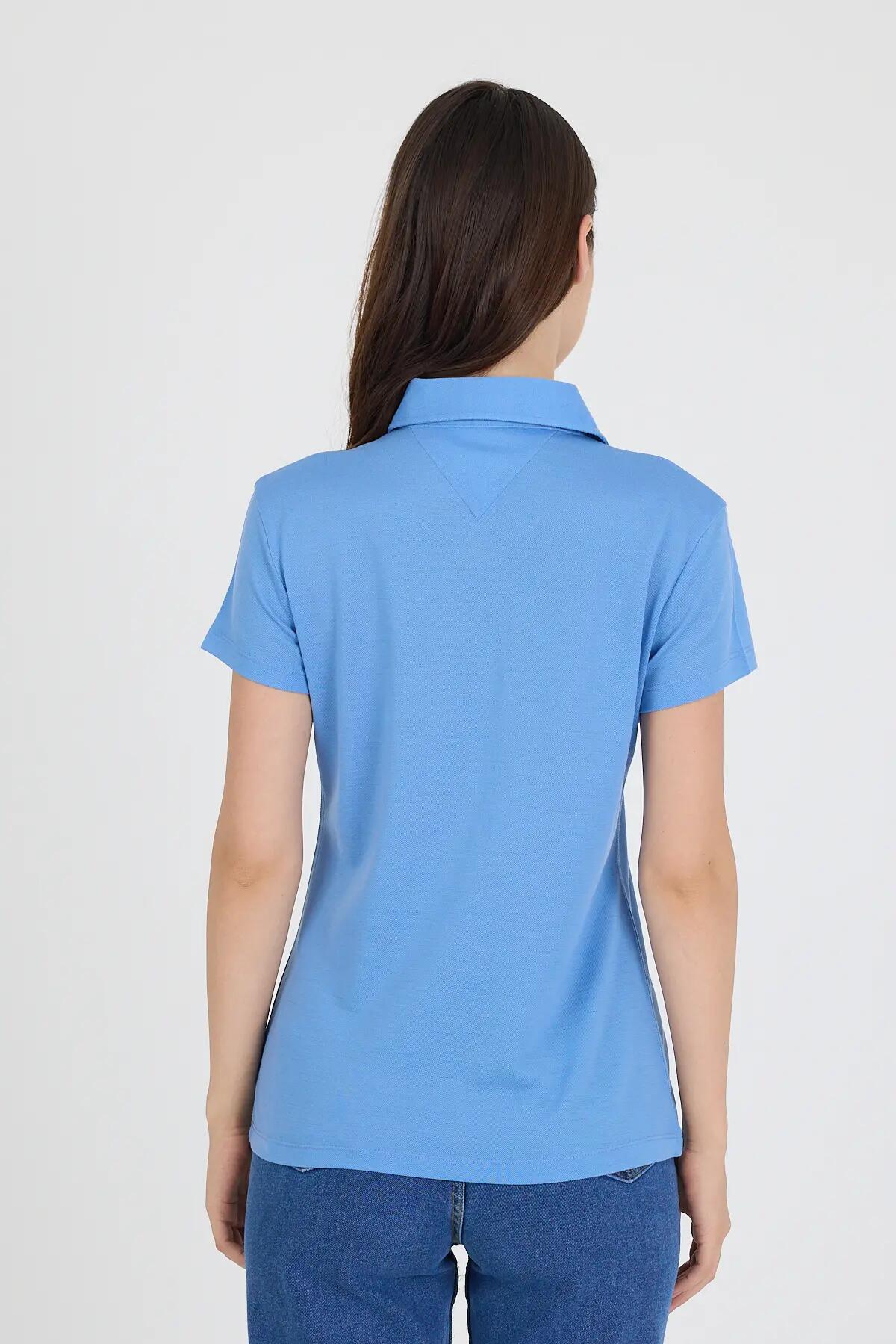 Polo koszulka z 100% wełny merino (170 g/m² - Piqué)) L, Turkusowy 7/7