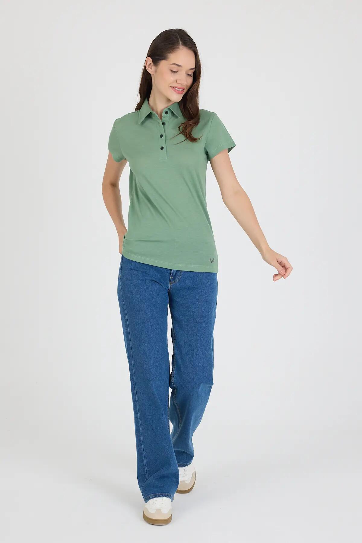 Polo koszulka z 100% wełny merino (170 g/m² - Piqué)) S, Zielony 5/7