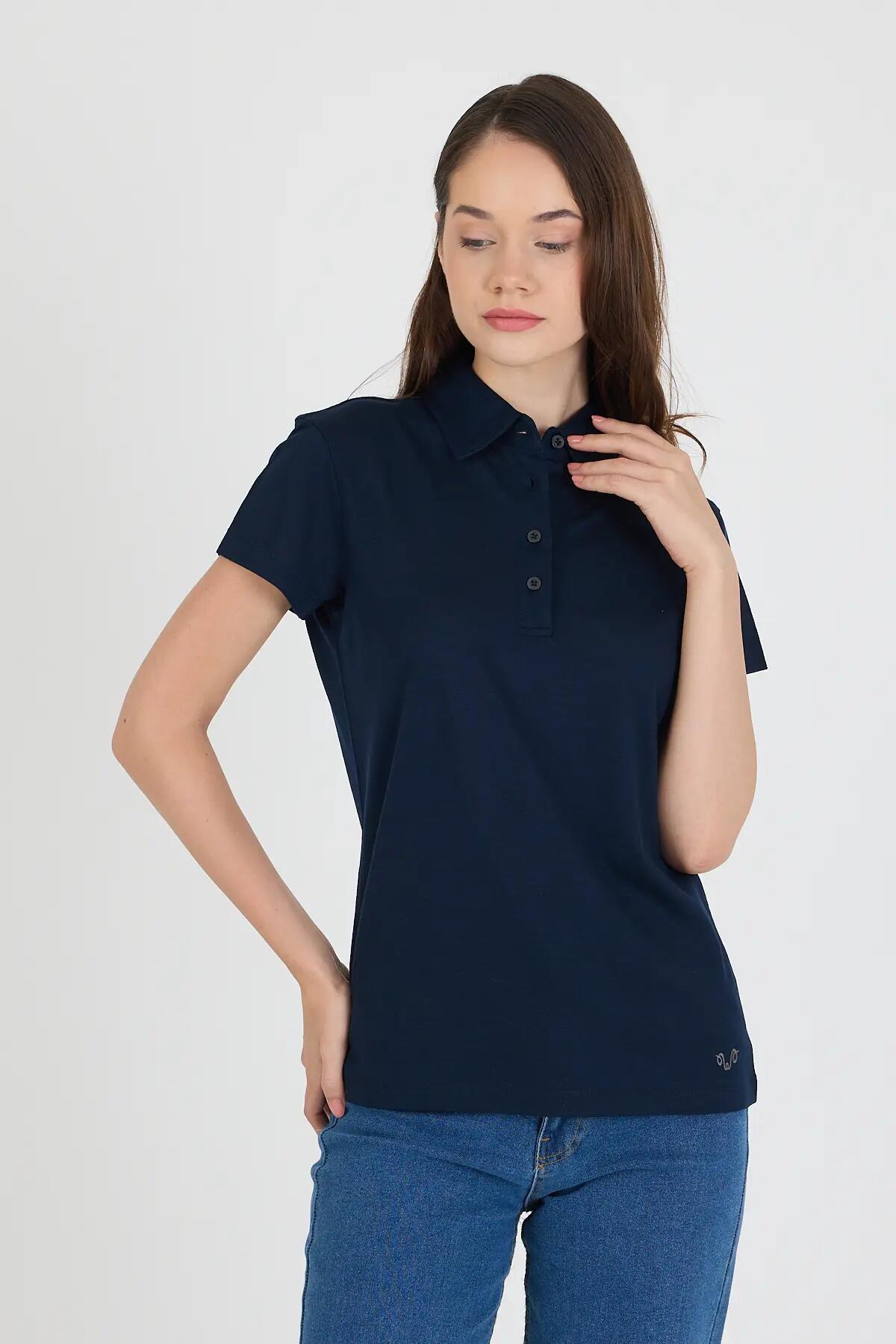 Polo koszulka z 100% wełny merino (170 g/m² - Piqué)) L, Granatowy 5/7