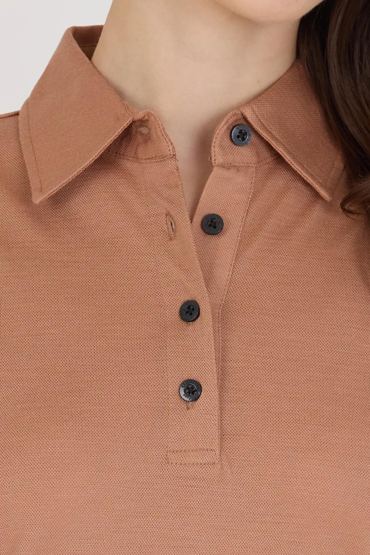 Polo koszulka z 100% wełny merino (170 g/m² - Piqué)) L, Brązowy 3/7