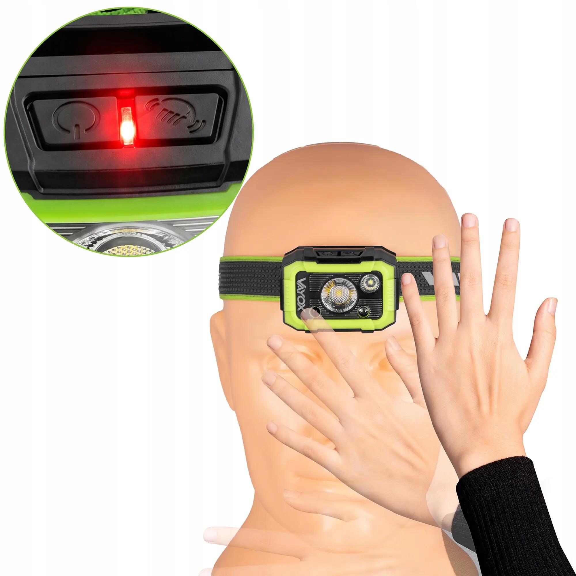 Latarka czołowa Vayox VA0187, 750lm, akumulatorowa, USB-C, odporna 5/17