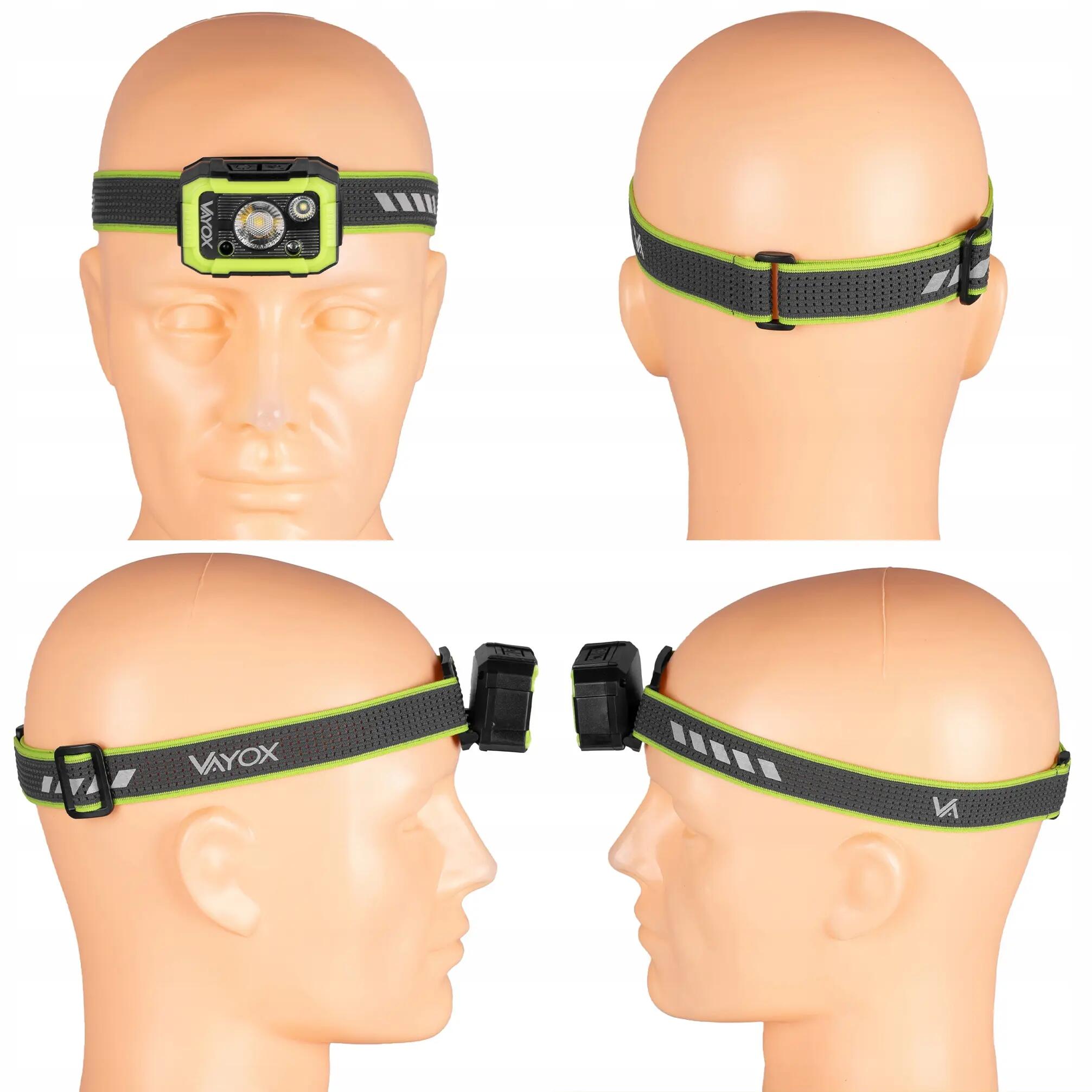 Latarka czołowa Vayox VA0187, 750lm, akumulatorowa, USB-C, odporna 11/17