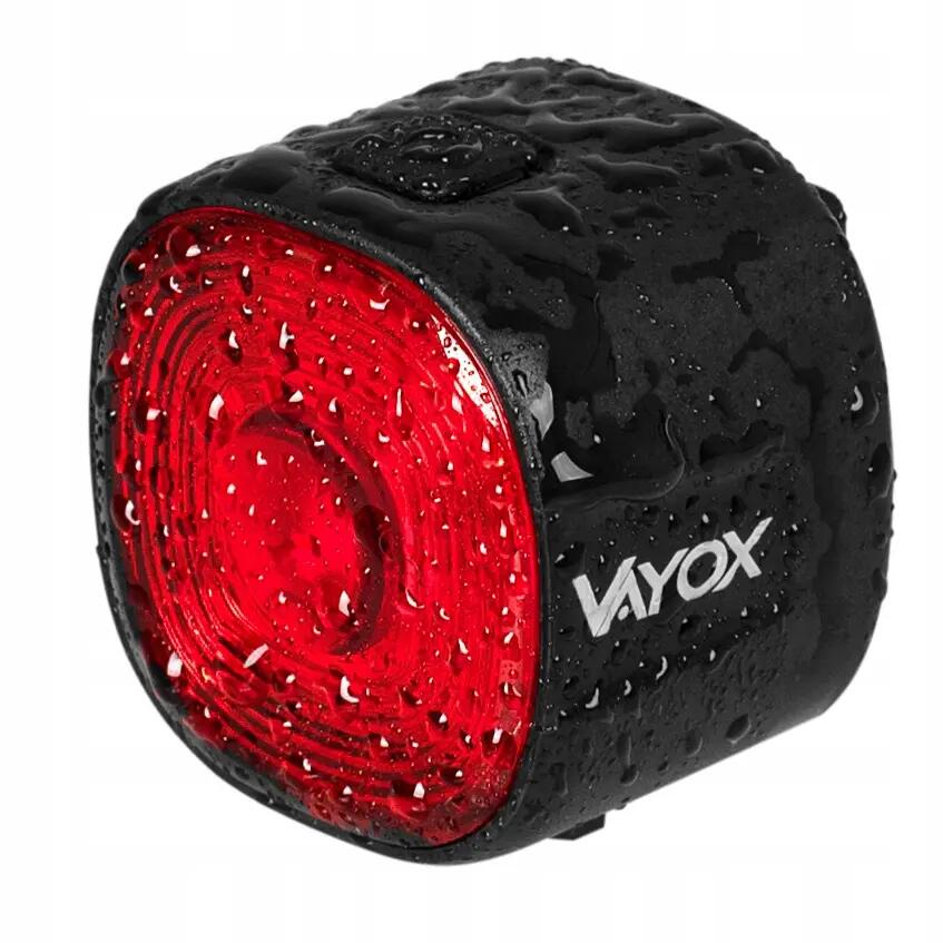 Lámpara de bicicleta trasera Vayox VA0156, 100lm, luz roja, IPX6, USB-C 9/15