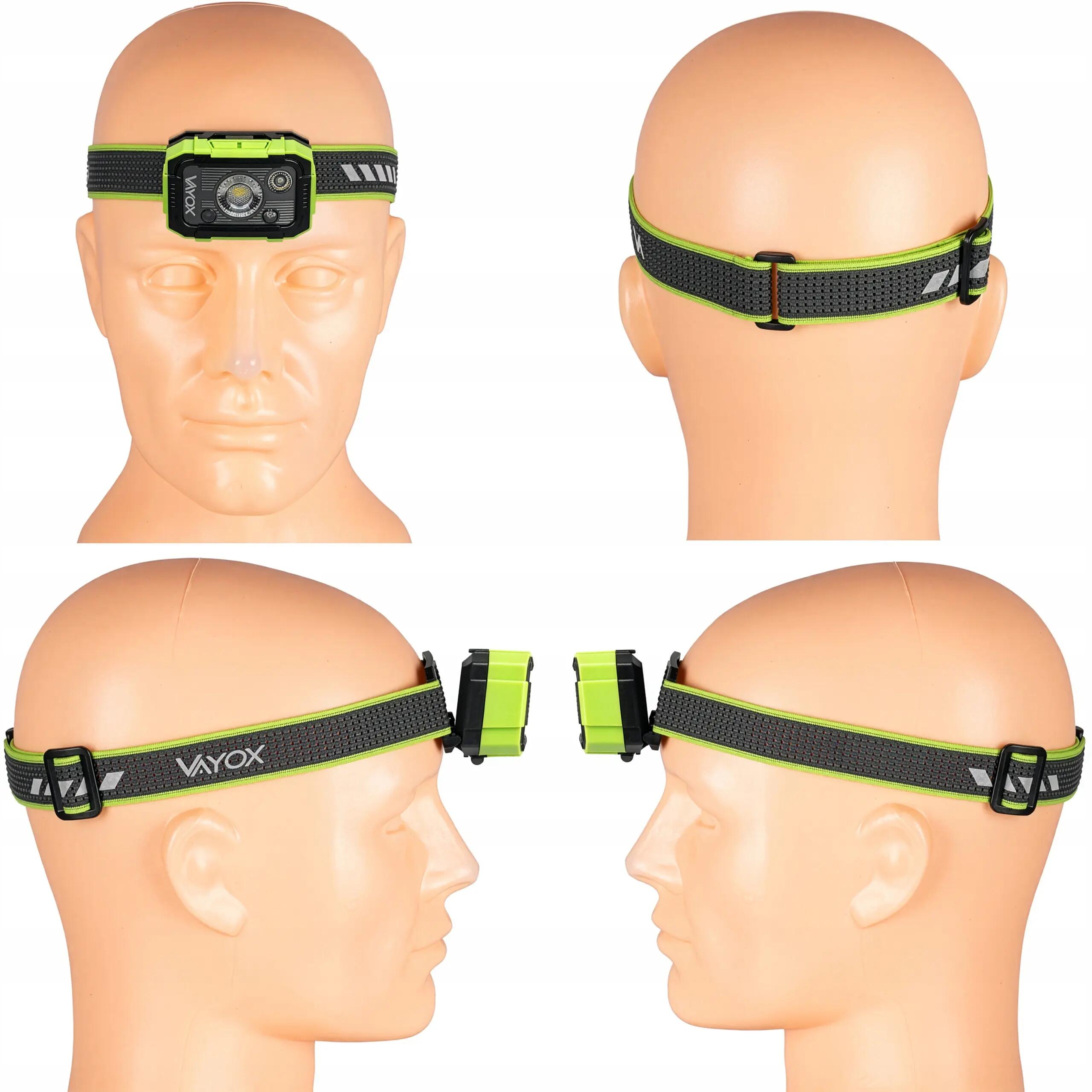 Latarka czołowa Vayox VA0415, 500lm, akumulatorowa, USB-C, odporna 13/16