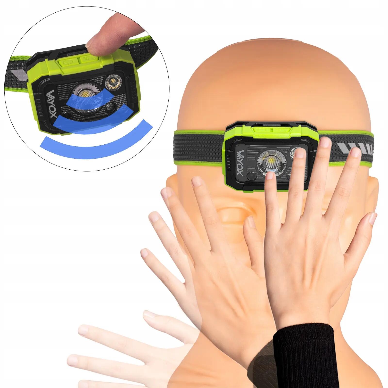 Latarka czołowa Vayox VA0415, 500lm, akumulatorowa, USB-C, odporna 11/16
