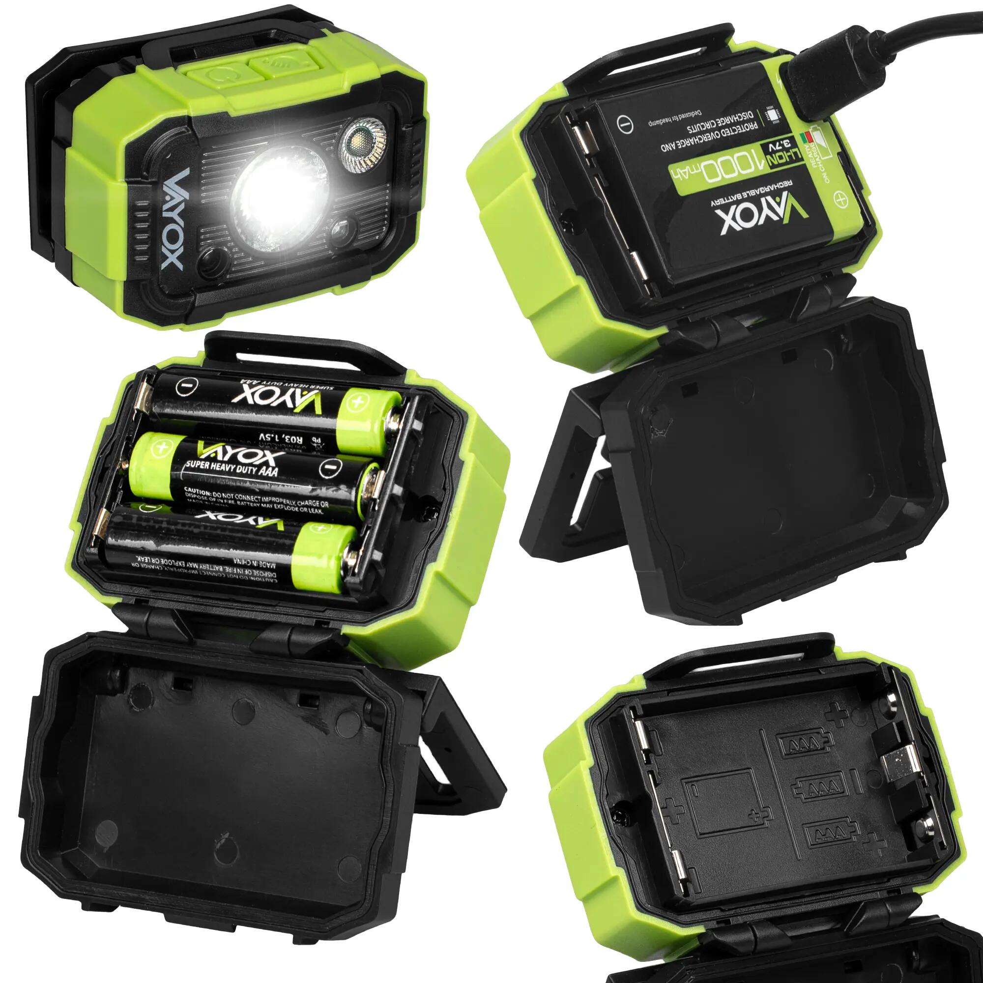 Latarka czołowa Vayox VA0415, 500lm, akumulatorowa, USB-C, odporna 10/16