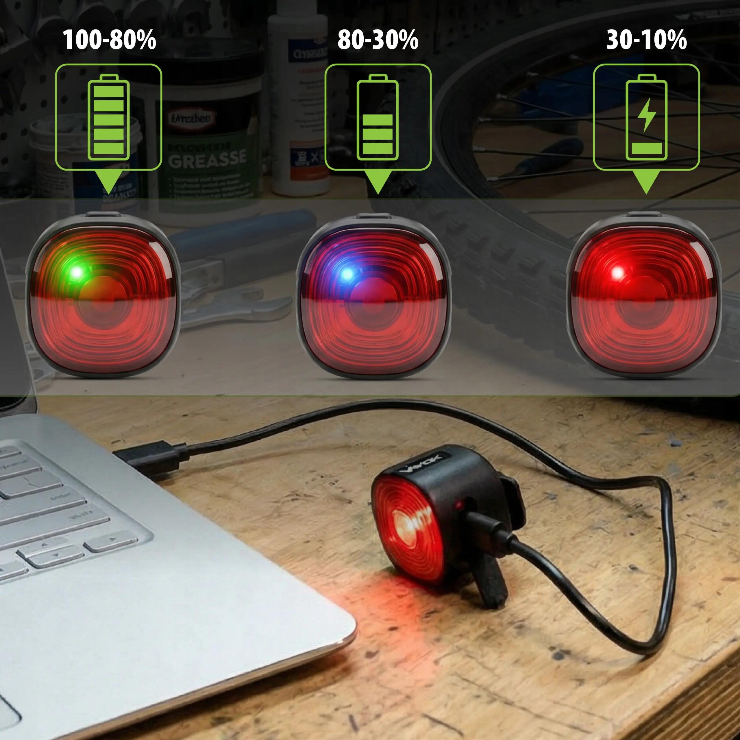 Zestaw lampek rowerowych VAYOX VA0151 + VA0156 przednia i tylna USB-C 13/15