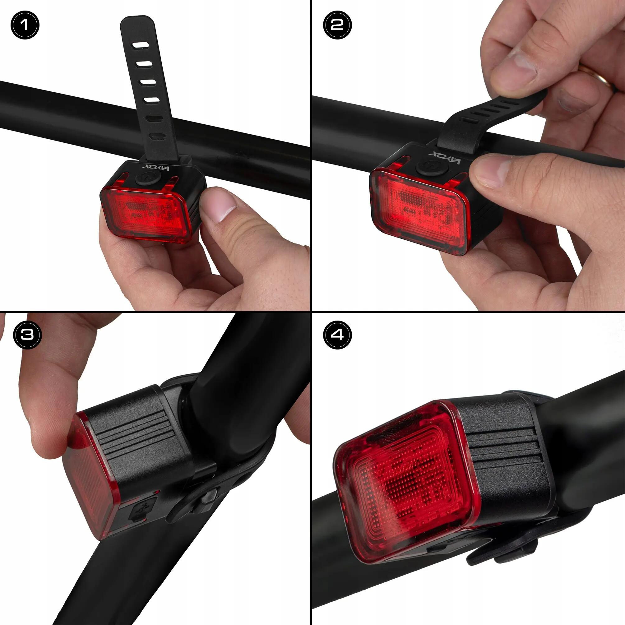 Set di luci per bici VAYOX VA0111 + VA0152 anteriore e posteriore USB-C 11/15