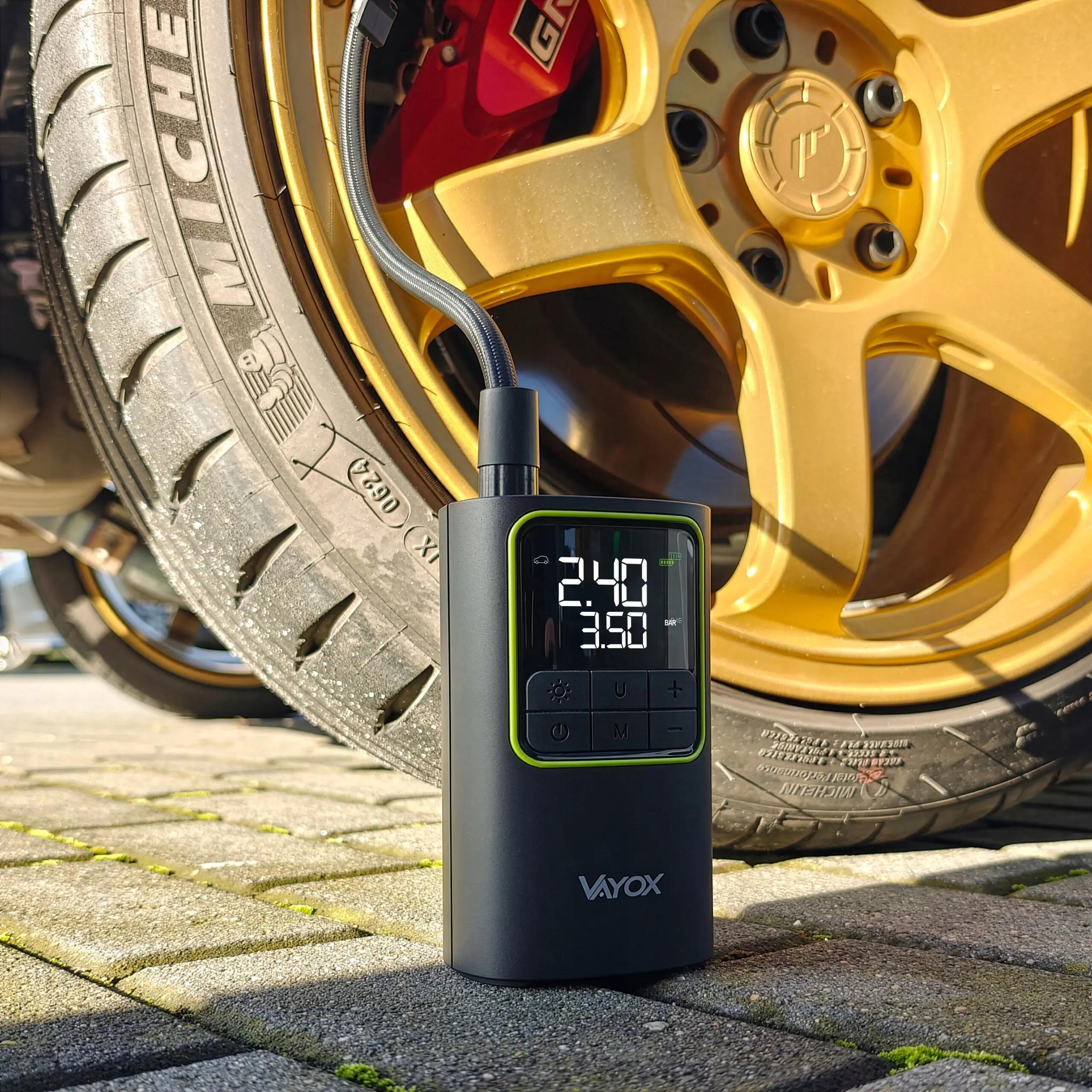 Akumulátorová cyklistická pumpa VA0409 4000mAh 10,3BAR kompresor 5/16