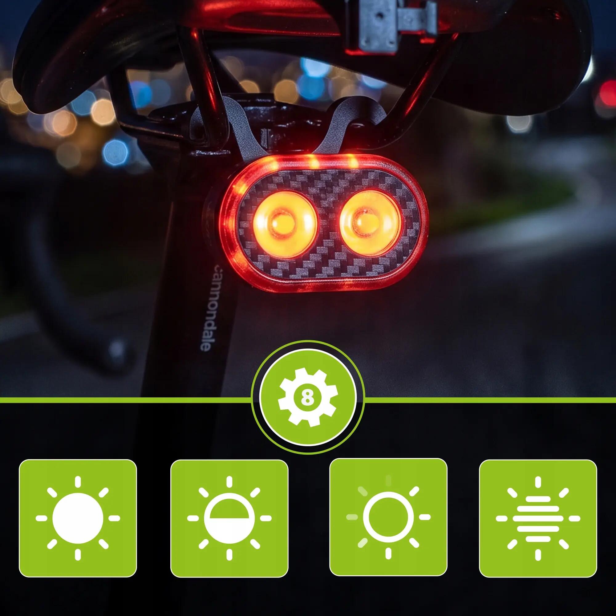 Fietsverlichting set voor- en achterlicht Vayox VAF2200 + VAR200 USB-C 7/16