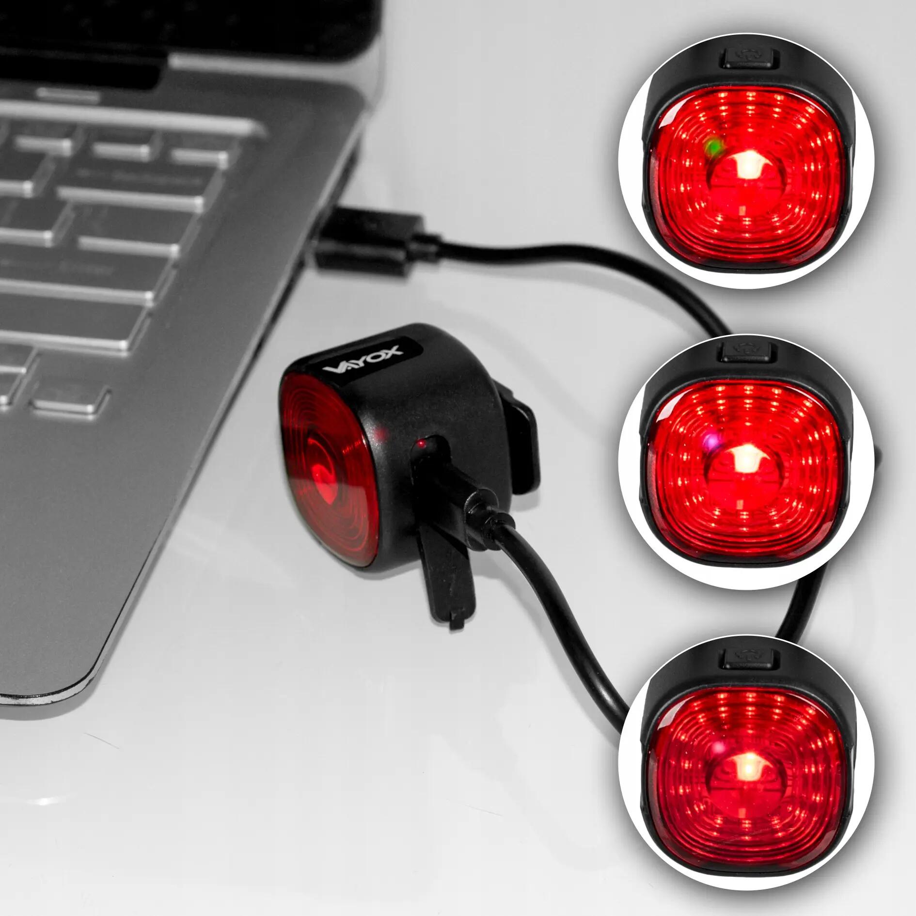 Jeu de feux de vélo VAYOX VA0071 + VA0156 avant et arrière USB-C 10/15