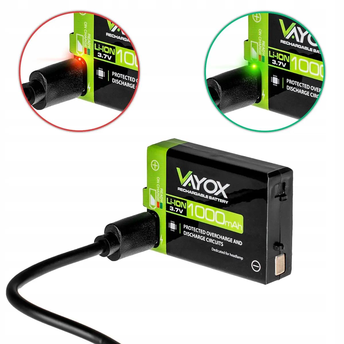 Torcia frontale Vayox VA0196, 800lm, ZOOM, ricaricabile con alimentazione ibrida 7/14