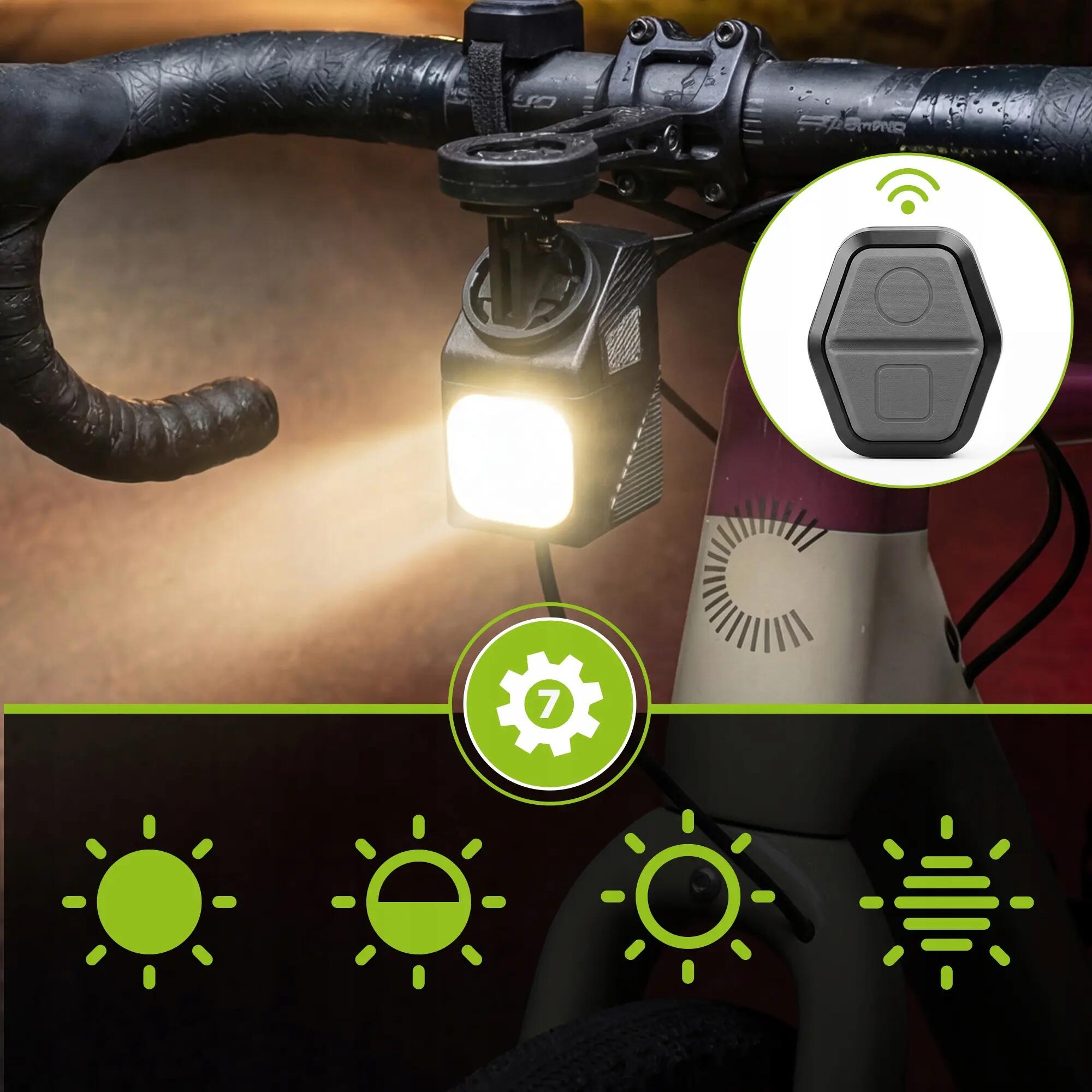 Luce anteriore per bicicletta VAF1000PRO 1000lm con telecomando USB-C 7/16