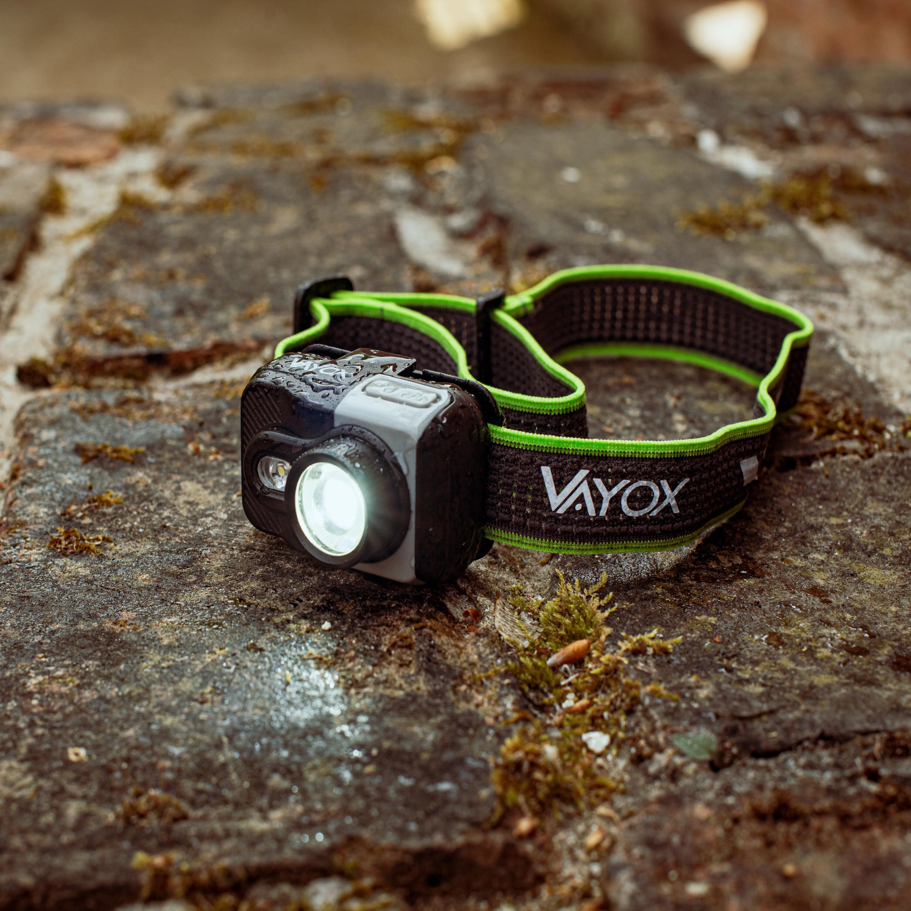 Torcia frontale Vayox VA0196, 800lm, ZOOM, ricaricabile con alimentazione ibrida 10/14