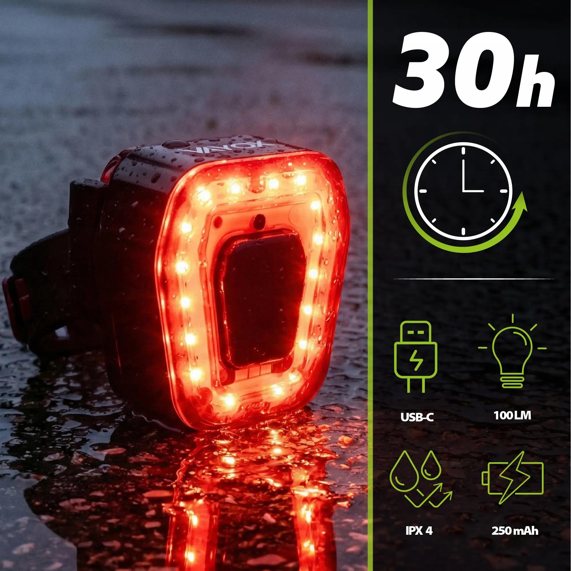 Vayox VA0048 fietsachterlicht 100lm rood oplaadbaar 5/15