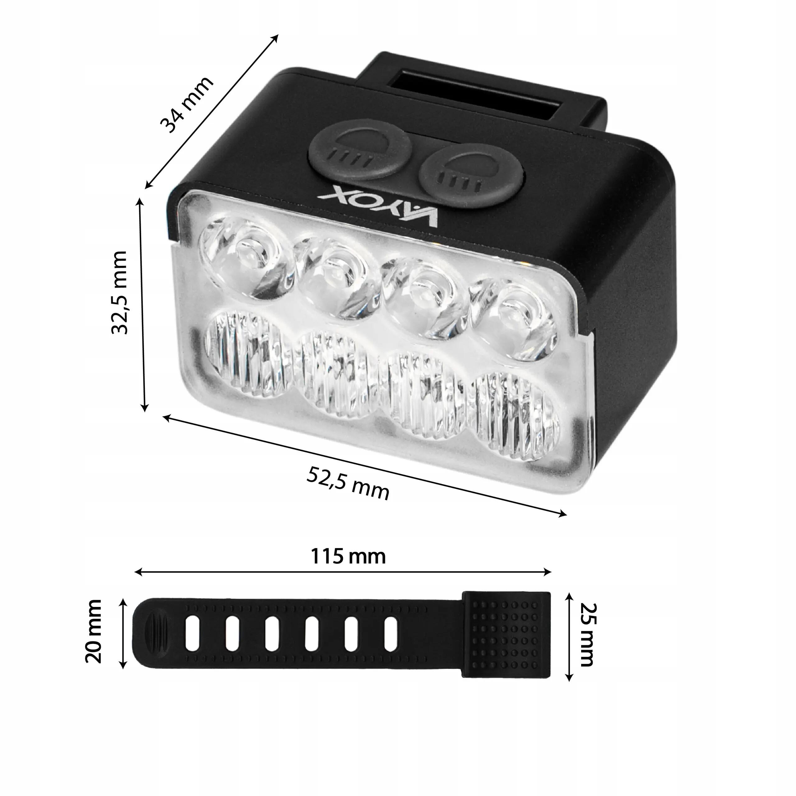 Luce anteriore per bici Vayox VA0151 900 lm, ricaricabile USB-C 12/13