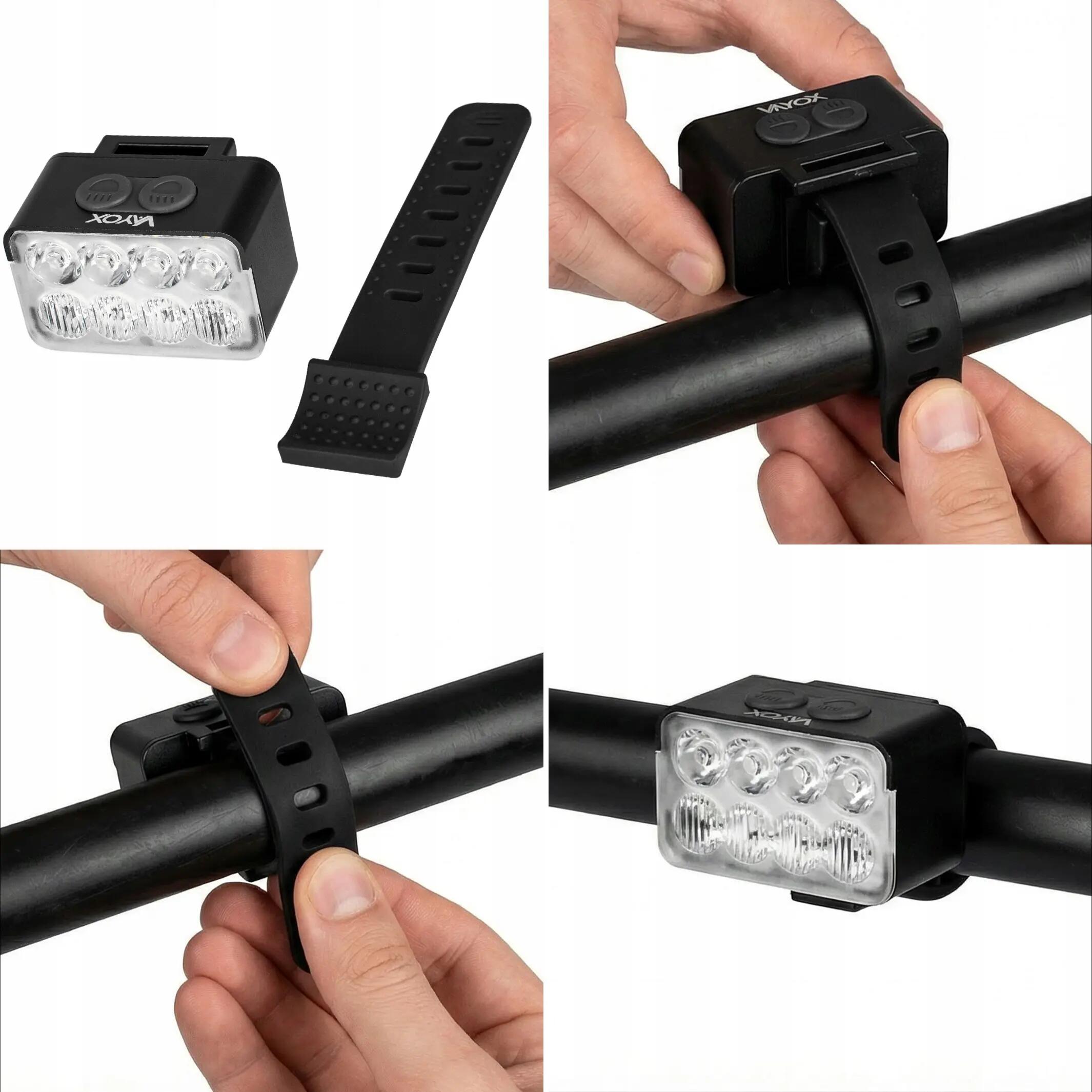 Luce anteriore per bici Vayox VA0151 900 lm, ricaricabile USB-C 10/13