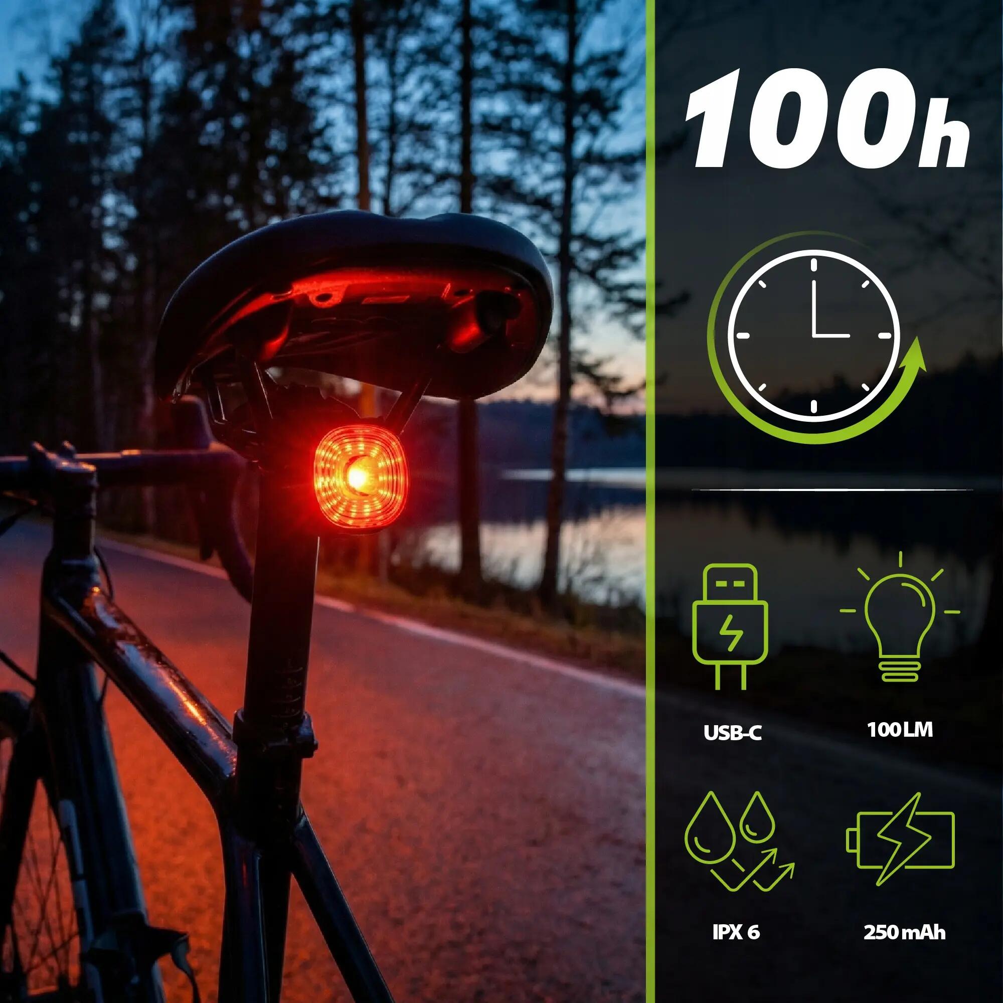 Zestaw lampek rowerowych VAYOX VA0151 + VA0156 przednia i tylna USB-C 9/15