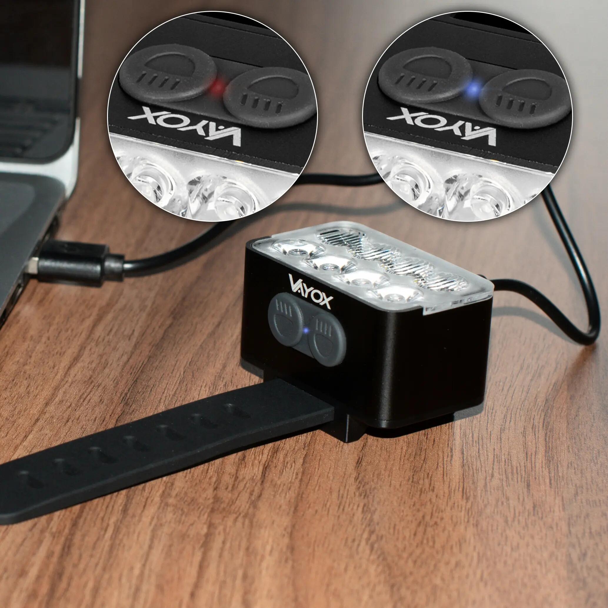 Zestaw lampek rowerowych VAYOX VA0151 + VA0048 przednia i tylna LED 8/12