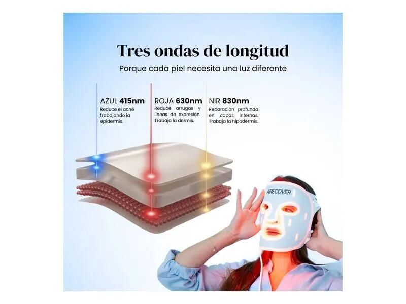 Professionelle LED-Gesichtsmaske gegen Hautalterung und Akne, AIR GLOW 4/8
