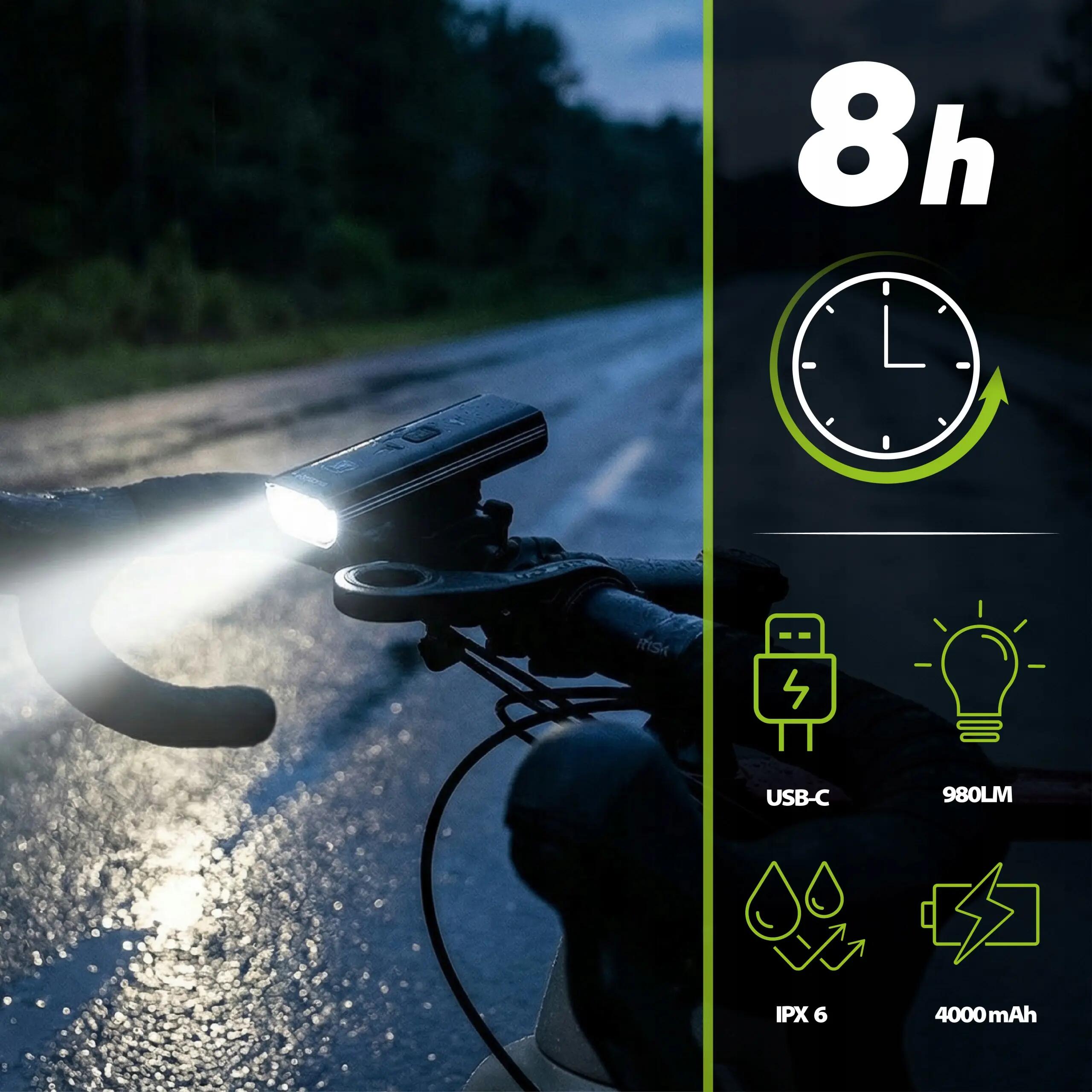 Sada cyklistických světel VA0112 + VA0156 přední a zadní USB-C 7/16
