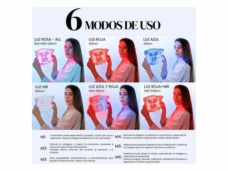 Professionelle LED-Gesichtsmaske gegen Hautalterung und Akne, AIR GLOW 3/8