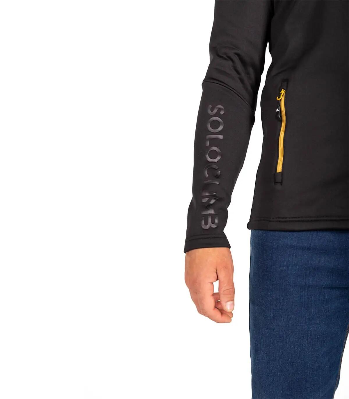 Chaqueta de Forro Polar de Montaña Transpirable Veletta para Hombre Negro 5/5