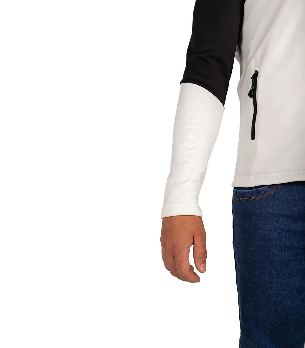 Chaqueta de Forro Polar de Montaña Transpirable Veletta para Hombre Blanco 5/5