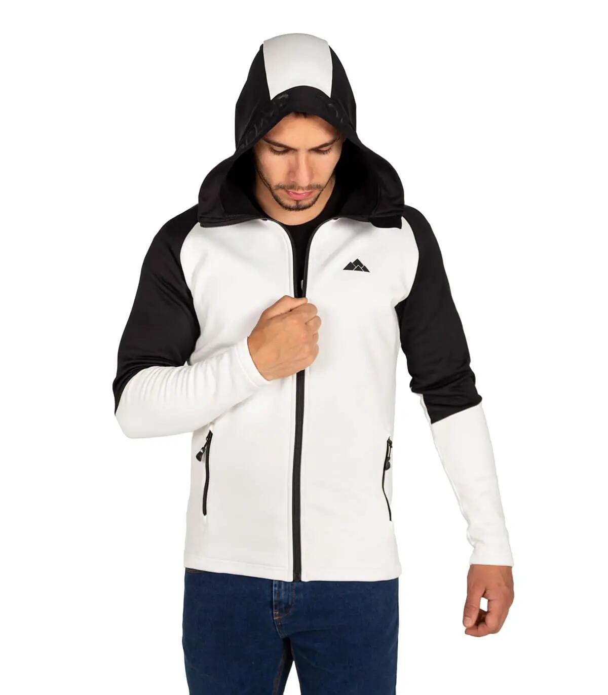 Chaqueta de Forro Polar de Montaña Transpirable Veletta para Hombre Blanco 4/5
