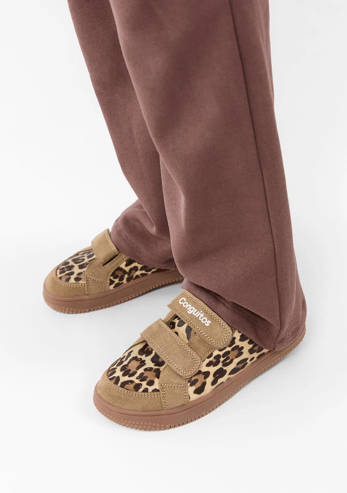 Zapatillas Conguitos Barefoot Goflex Leopardo 3/5