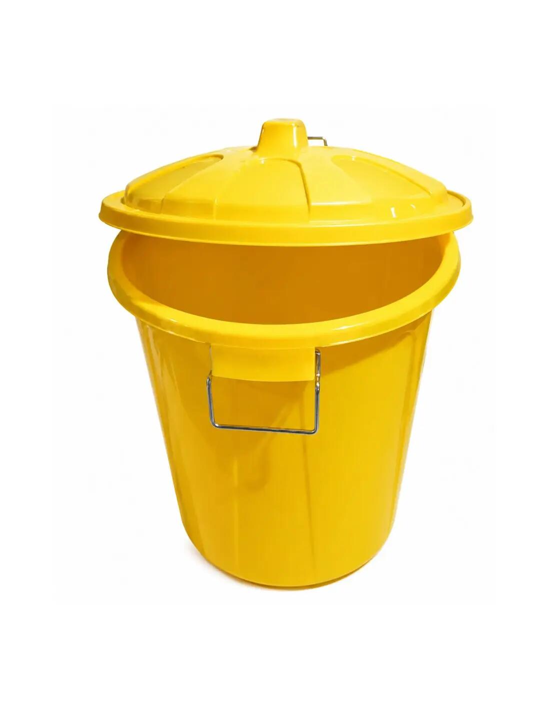 Cubo Basura Plástico con Tapa | Alta Res JARDIN202 Amarillo 100 litros 5/5