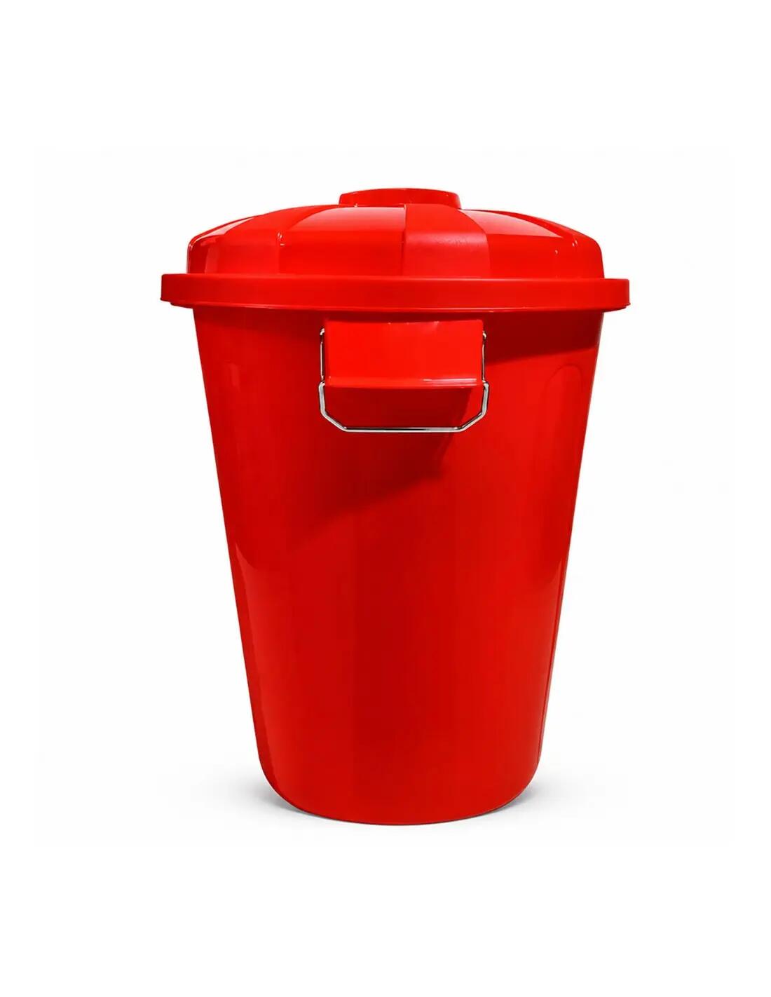 Cubo Basura Plástico con Tapa | Alta Res JARDIN202 Rojo 21 litros 4/5