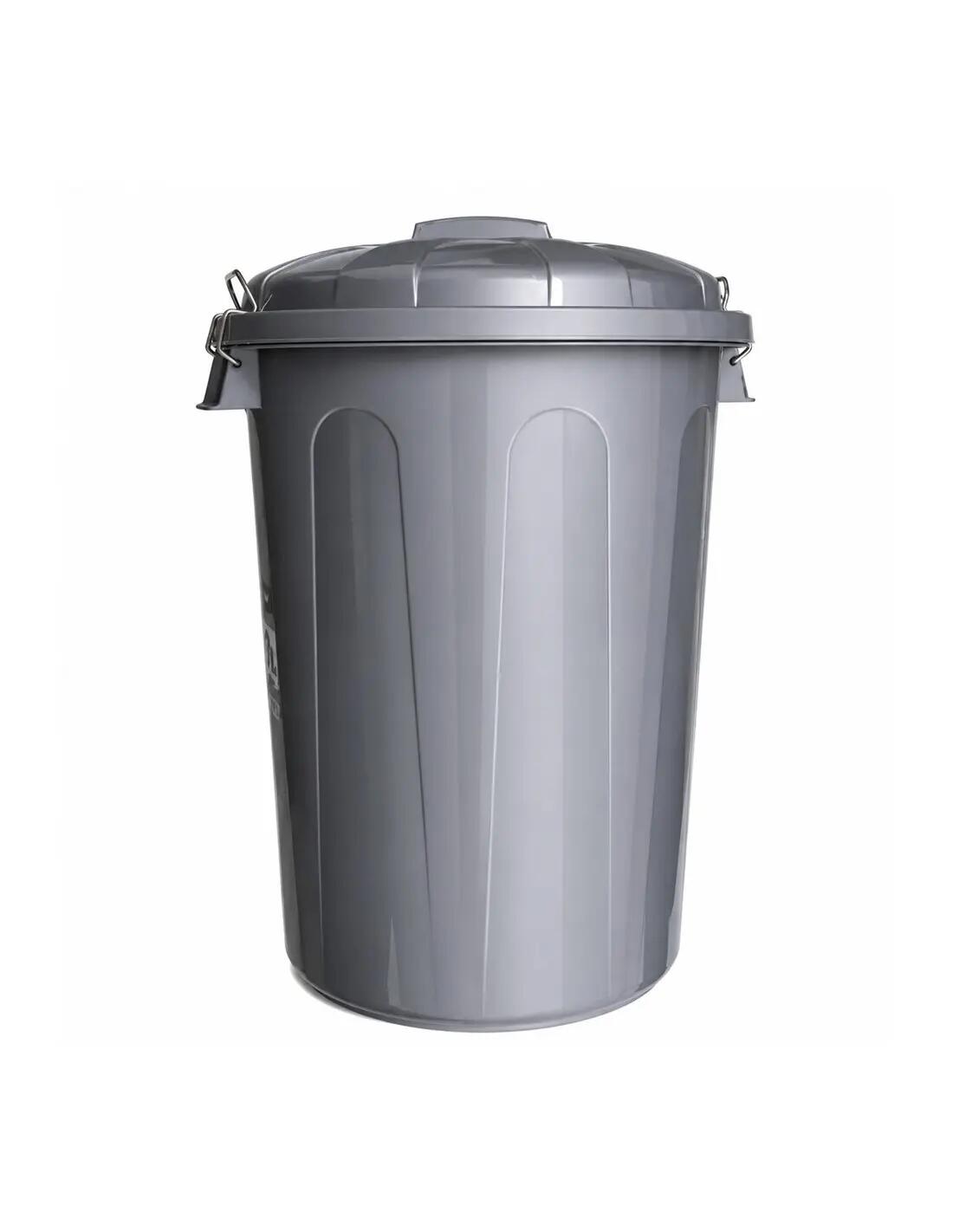 Cubo Basura Plástico con Tapa | Alta Res JARDIN202 Plata 21 litros 4/5