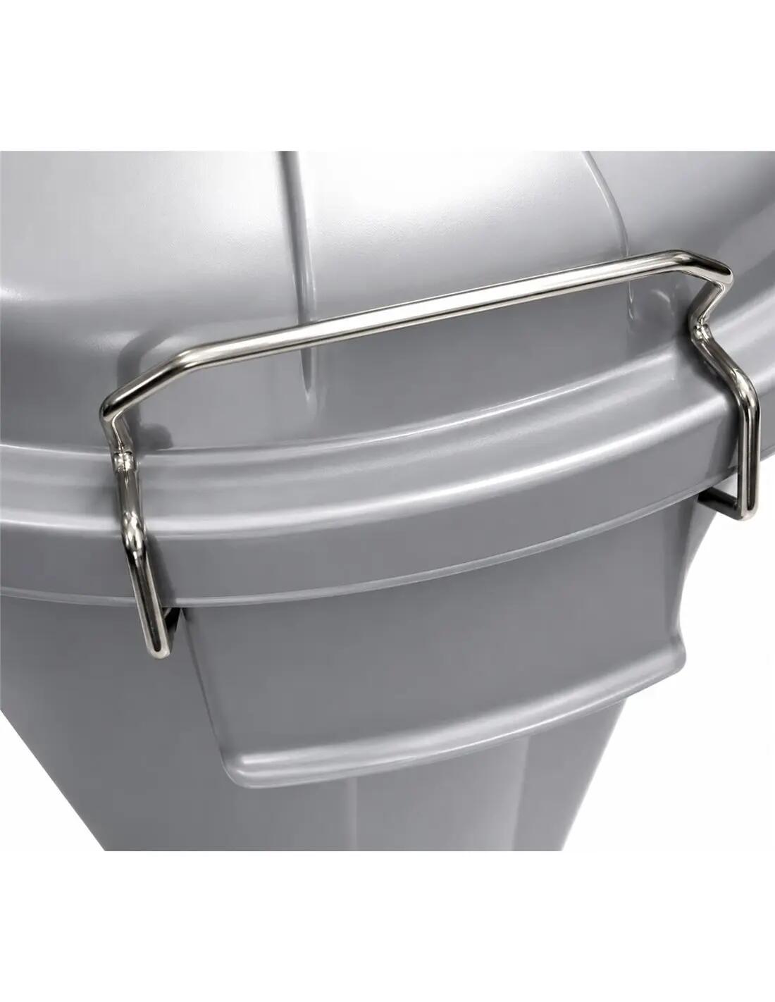 Cubo Basura Plástico con Tapa | Alta Res JARDIN202 Plata 70 litros 3/5