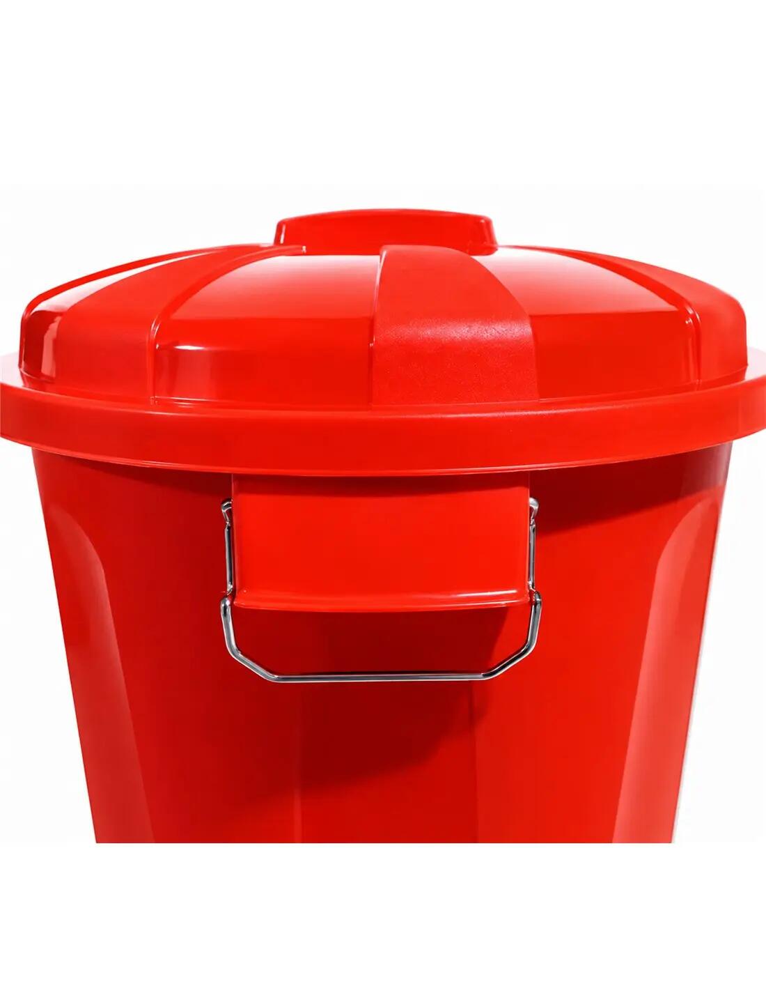 Cubo Basura Plástico con Tapa | Alta Res JARDIN202 Rojo 21 litros 3/5