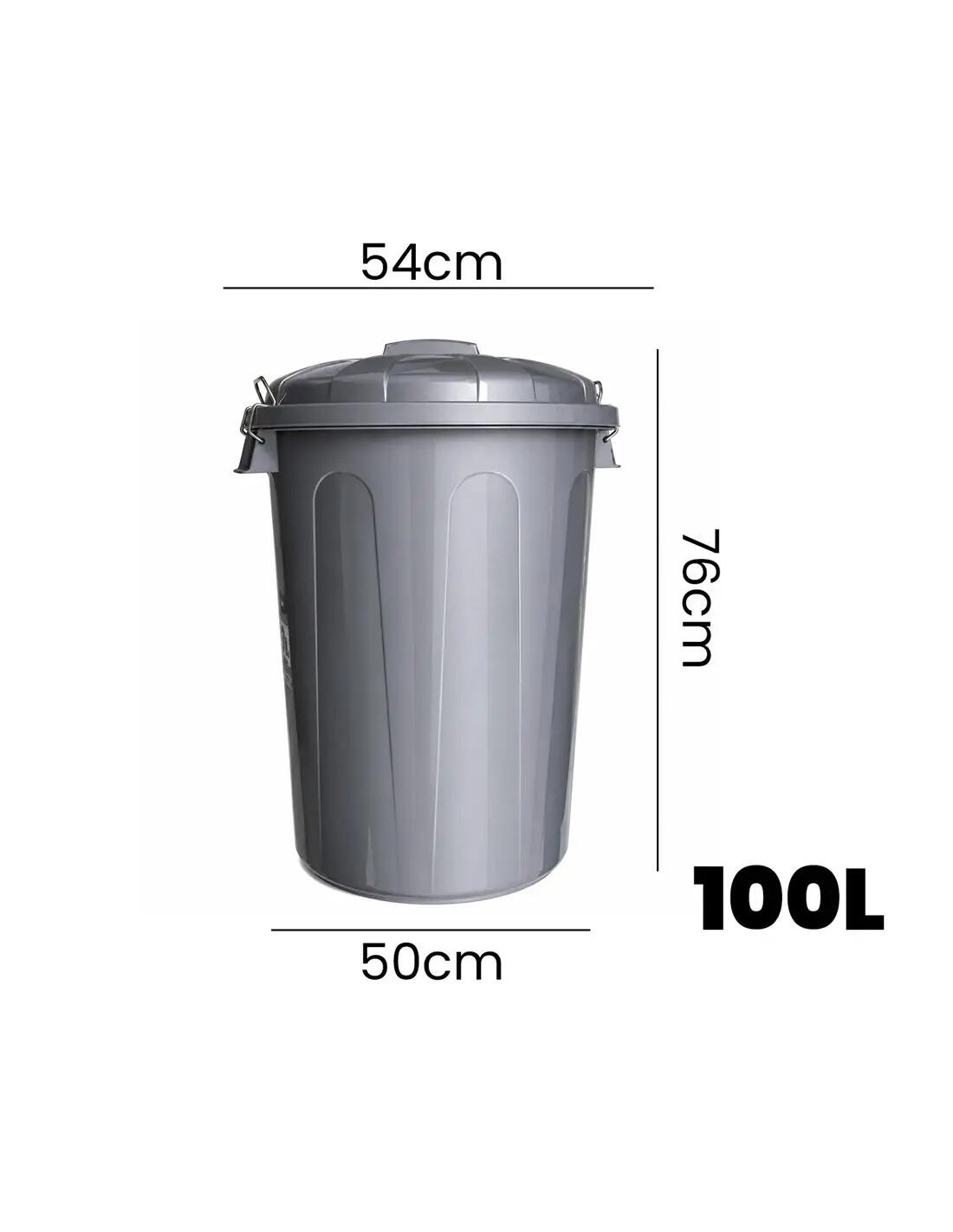 Cubo Basura Plástico con Tapa | Alta Res JARDIN202 Plata 21 litros 2/5