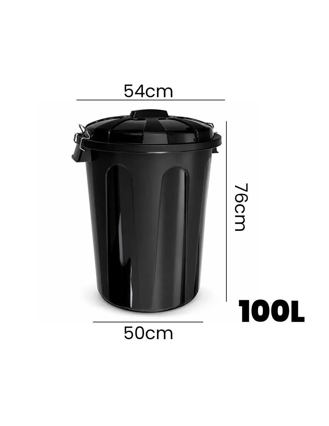 Cubo Basura Plástico con Tapa | Alta Res JARDIN202 Negro 21 litros 2/5