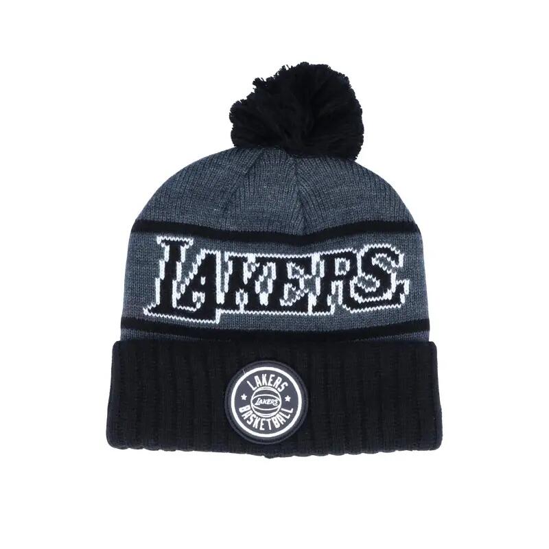 Bonnet NBA Los Angeles Lakers Mitchell & Ness Reflective Patch Knit Noir 1/2