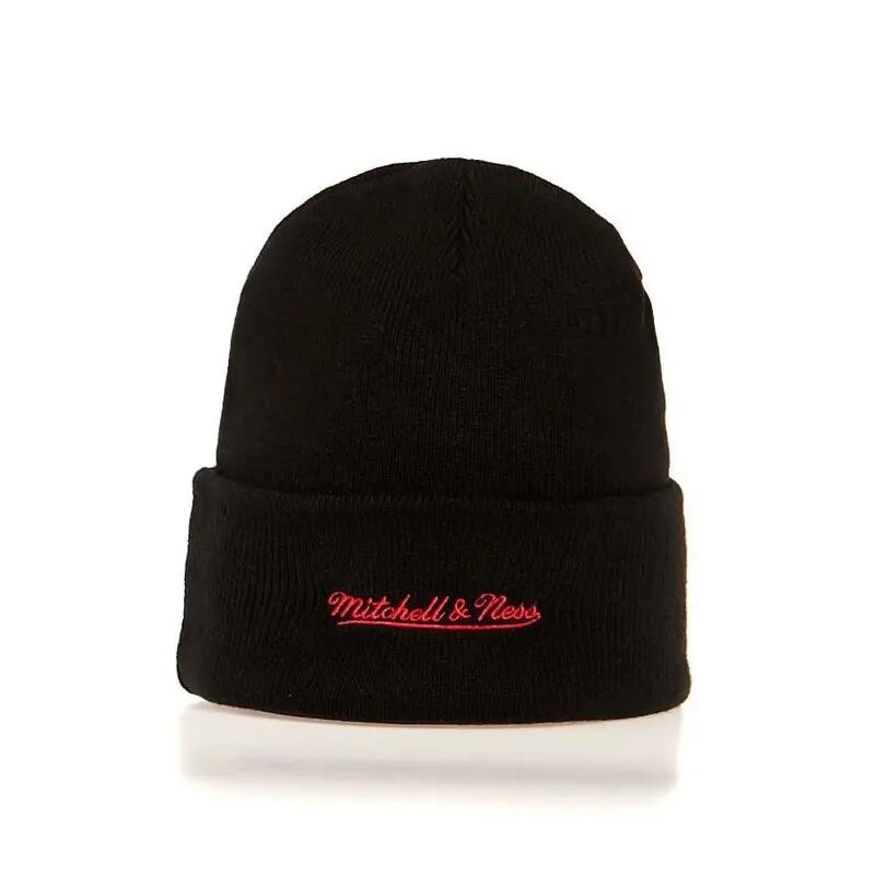 Bonnet NBA Chicago Bulls Mitchell & Ness Team Logo cuff Knit Noir 2/2