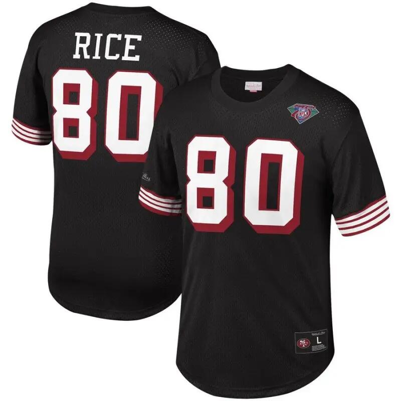 Maillot NFL Jerry Rice San Francisco 49ers Mitchell & Ness N&N Mesh Noir 3/3