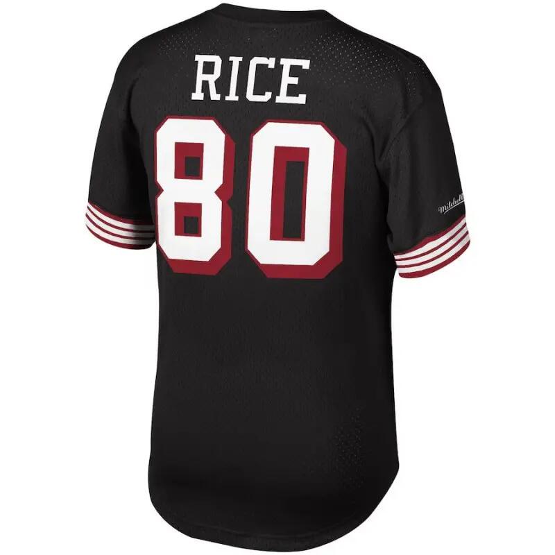 Maillot NFL Jerry Rice San Francisco 49ers Mitchell & Ness N&N Mesh Noir 2/3