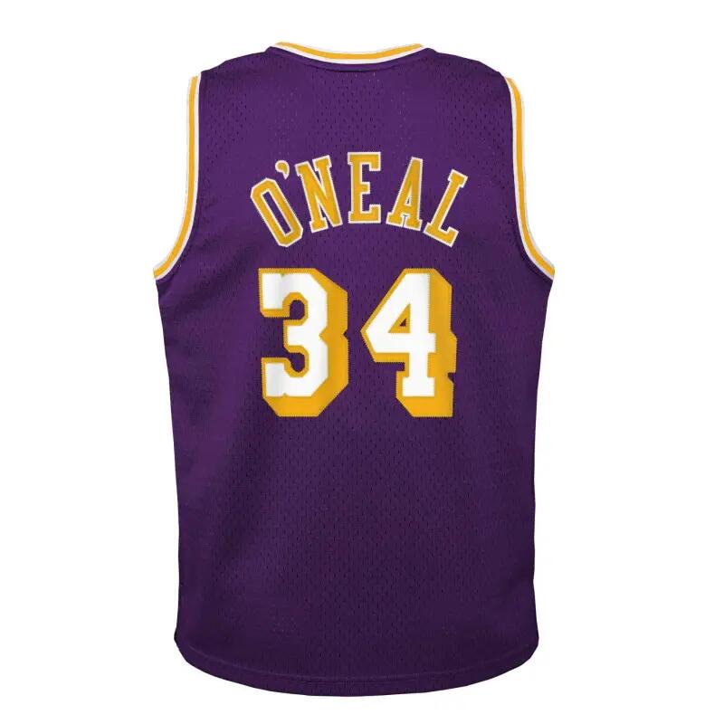 Maillot NBA Shaquille O'neal Los Angeles Lakers 1996-97 Mitchell & ness Hardwood 3/4