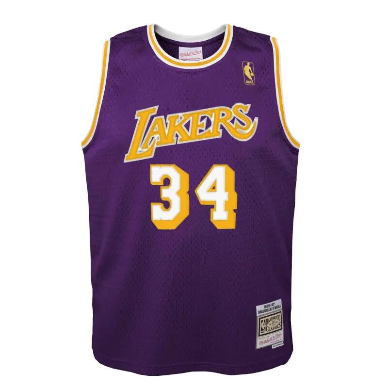 Maillot NBA Shaquille O'neal Los Angeles Lakers 1996-97 Mitchell & ness Hardwood 2/4