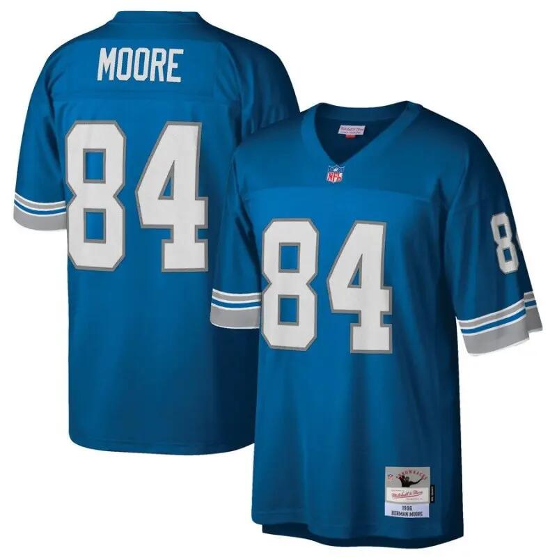 Maillot NFL Herman Moore Detroit Lions Mitchell & Ness Legacy Bleu 3/3