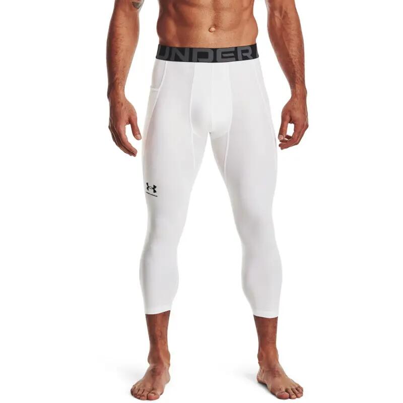 Legging de compression 3/4 Under Armour Heatgeat Blanc pour homme 3/7