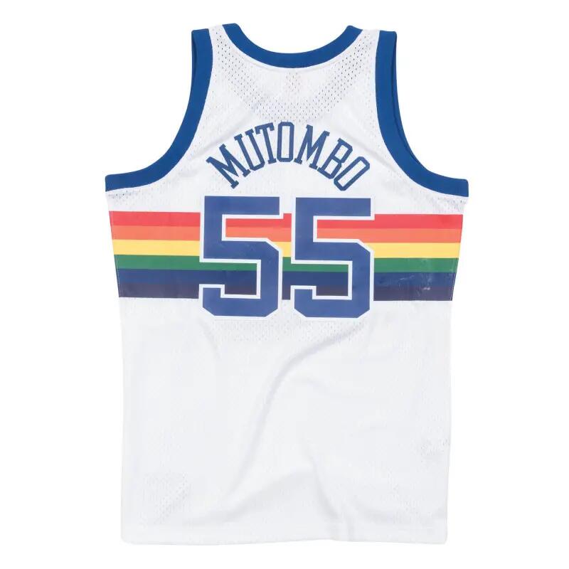 Maillot NBA Dikembe Mutombo Denver Nuggets 1991-92 Mitchell & ness Hardwood Clas 2/3
