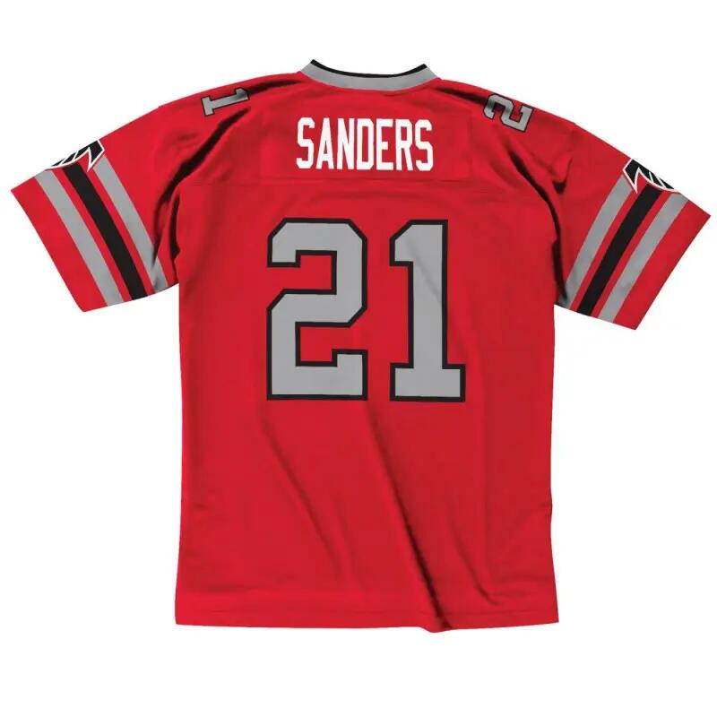 Maillot NFL Deion Sanders Atlanta Falcons 1989 Mitchell & Ness Legacy Retro Roug 2/2