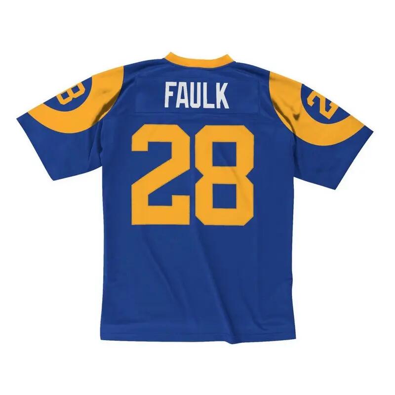 Maillot NFL Marshall Faulk St. Louis Rams 1999 Mitchell & Ness Legacy Retro Bleu 2/2